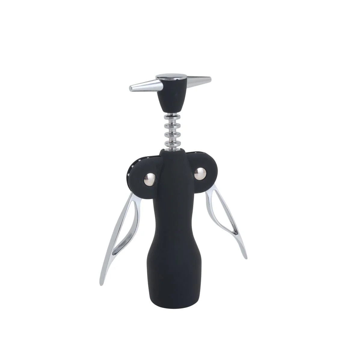 Abridor de Vinho Saca-Rolhas Julia em Zamac e Plástico Preto 19cm - Image 3