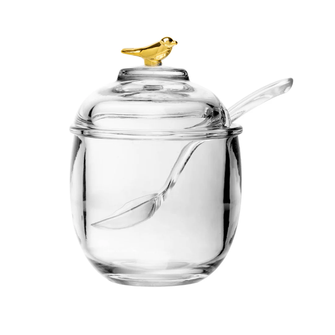Açucareiro com Colher e Tampa de Cristal Golden Bird 150ml - Image 9
