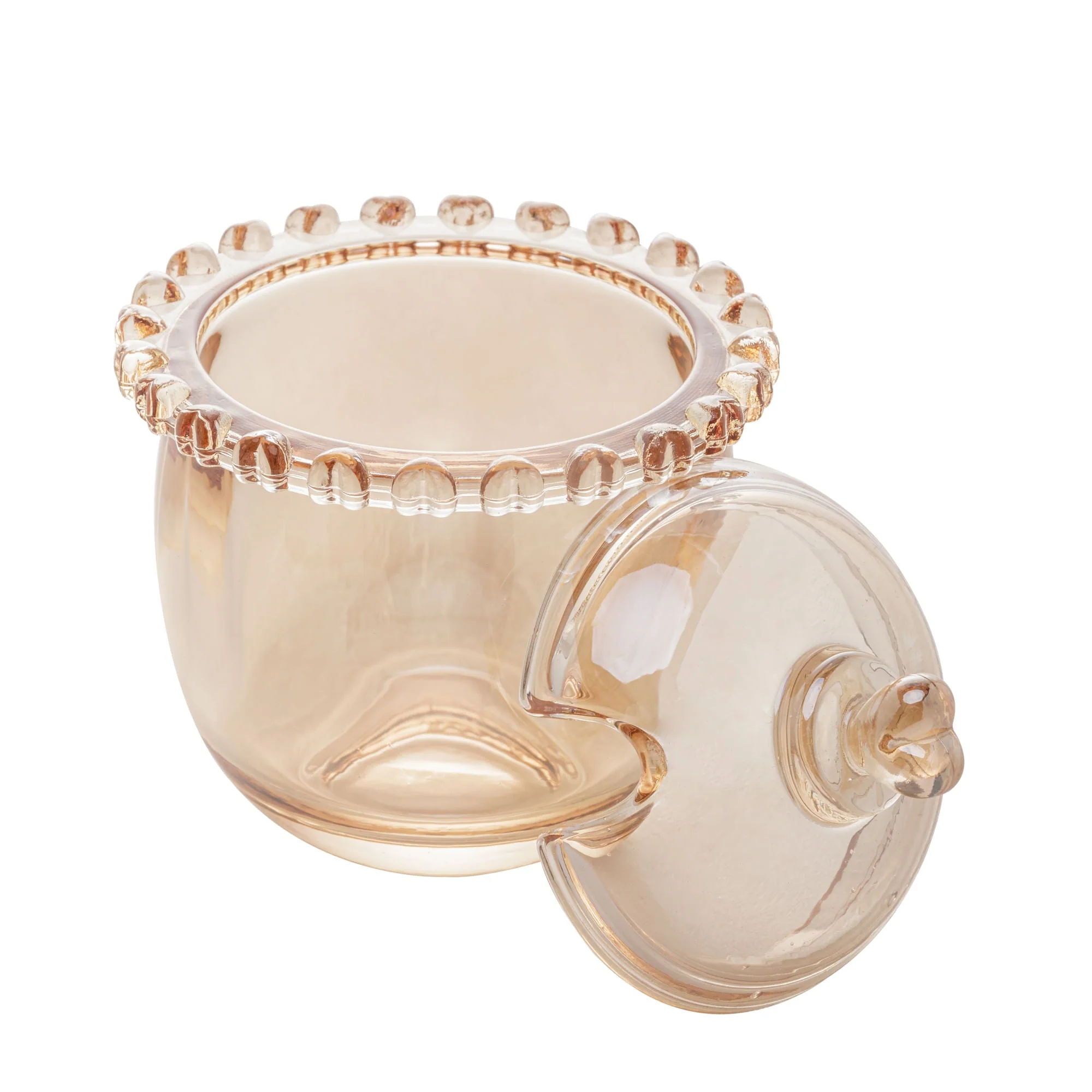 Açucareiro Cristal com Colher Coração Âmbar Metalizado 12cm x 9,5cm - Image 7