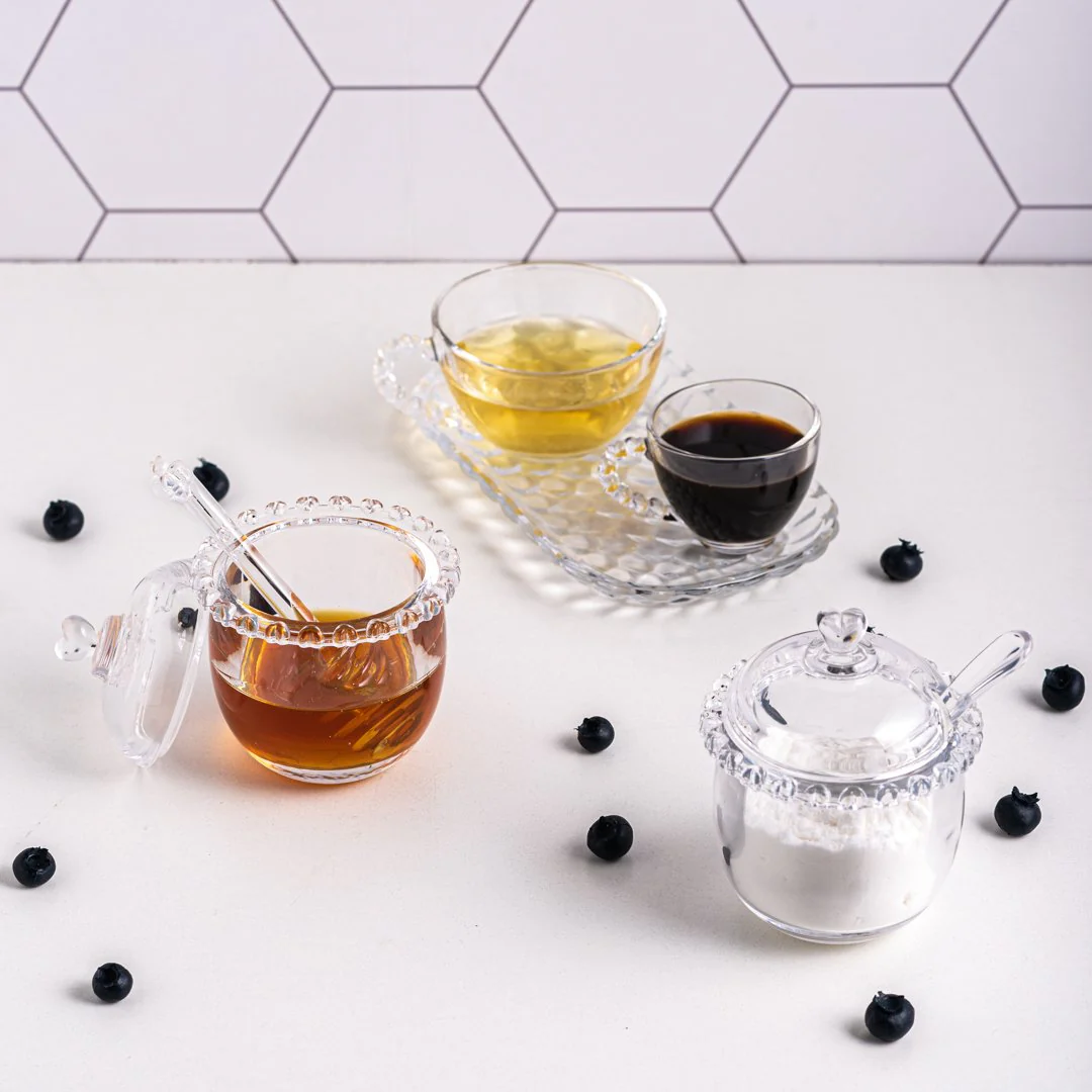 Açucareiro de Cristal Chumbo com Colher e Detalhes em Formato de Coração - Image 12