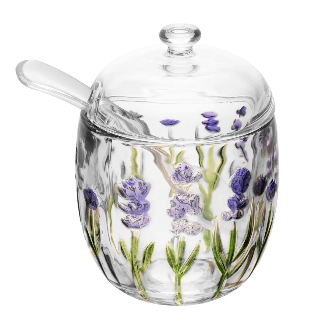 Açucareiro de Cristal com Colher e Tampa Lavanda 8,5cm - Image 10