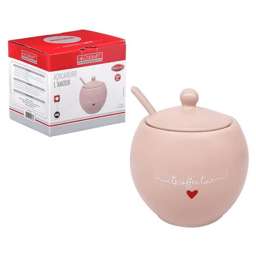 Açucareiro de Porcelana L'amour Rosa 350ml - Image 2