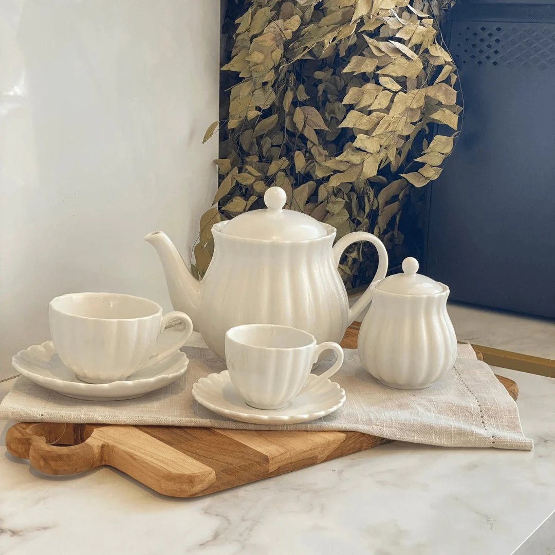Açucareiro de Porcelana Petala Branco - Image 7