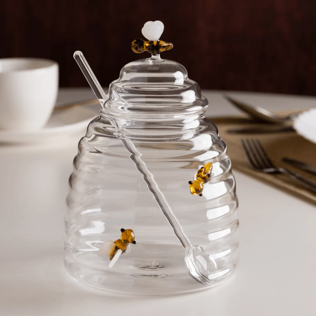 Açucareiro de Vidro com Colher e Tampa Lovely Bee Abelha 470ml - Image 2