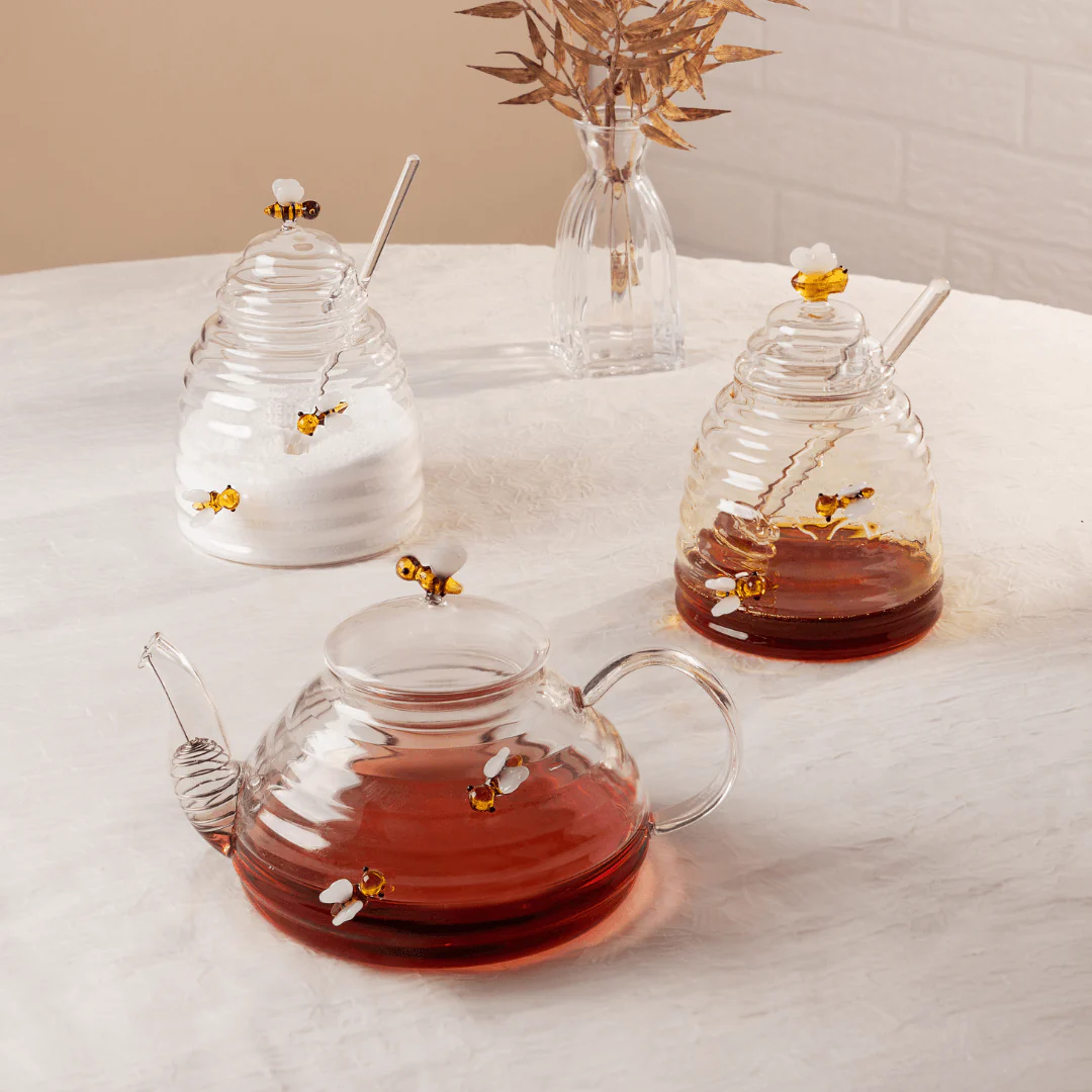 Meleira de Vidro Borossilicato com Pegador Lovely Bee Abelha 500ml - Image 8