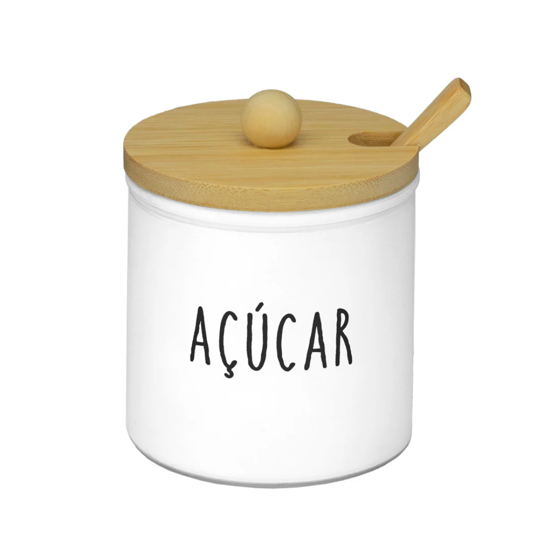 Açucareiro de Vidro Doha com Colher e Tampa de Bambu 300ml - Image 6