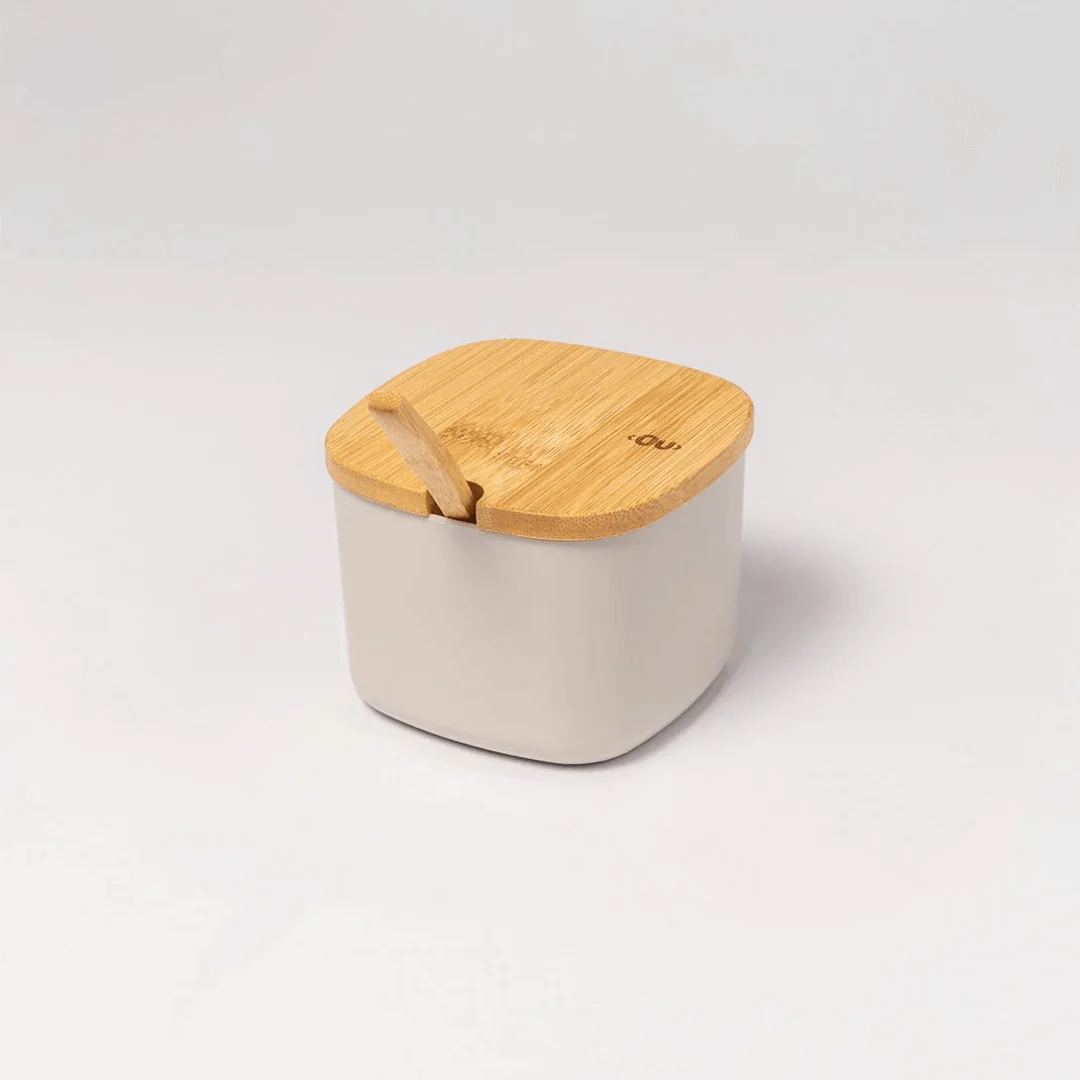 Açucareiro Lume Bege com Tampa de Bambu 200ml - Image 5