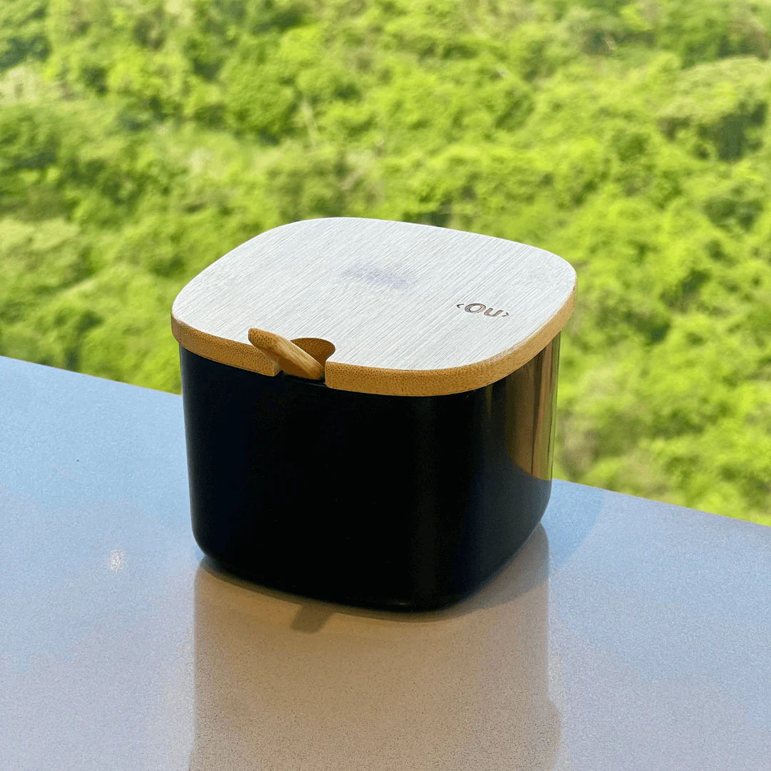 Açucareiro Lume Preto com Tampa de Bambu 200ml - Image 3
