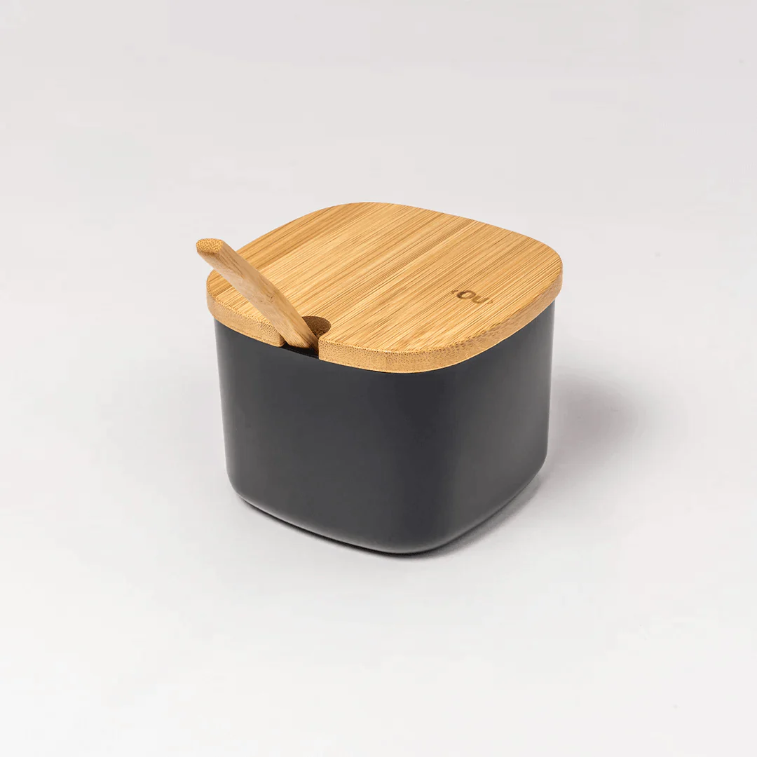 Açucareiro Lume Preto com Tampa de Bambu 200ml - Image 4