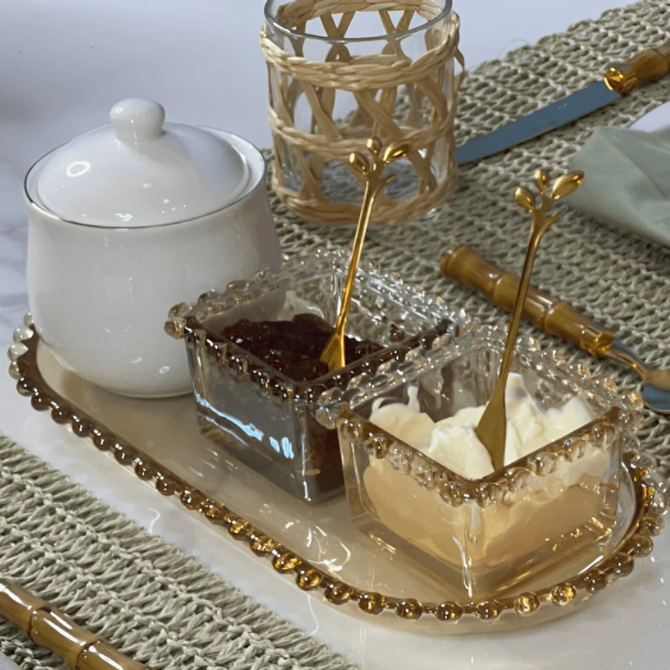 Açucareiro Royal Porcelana Branco e Borda Dourada 300ml - Image 3