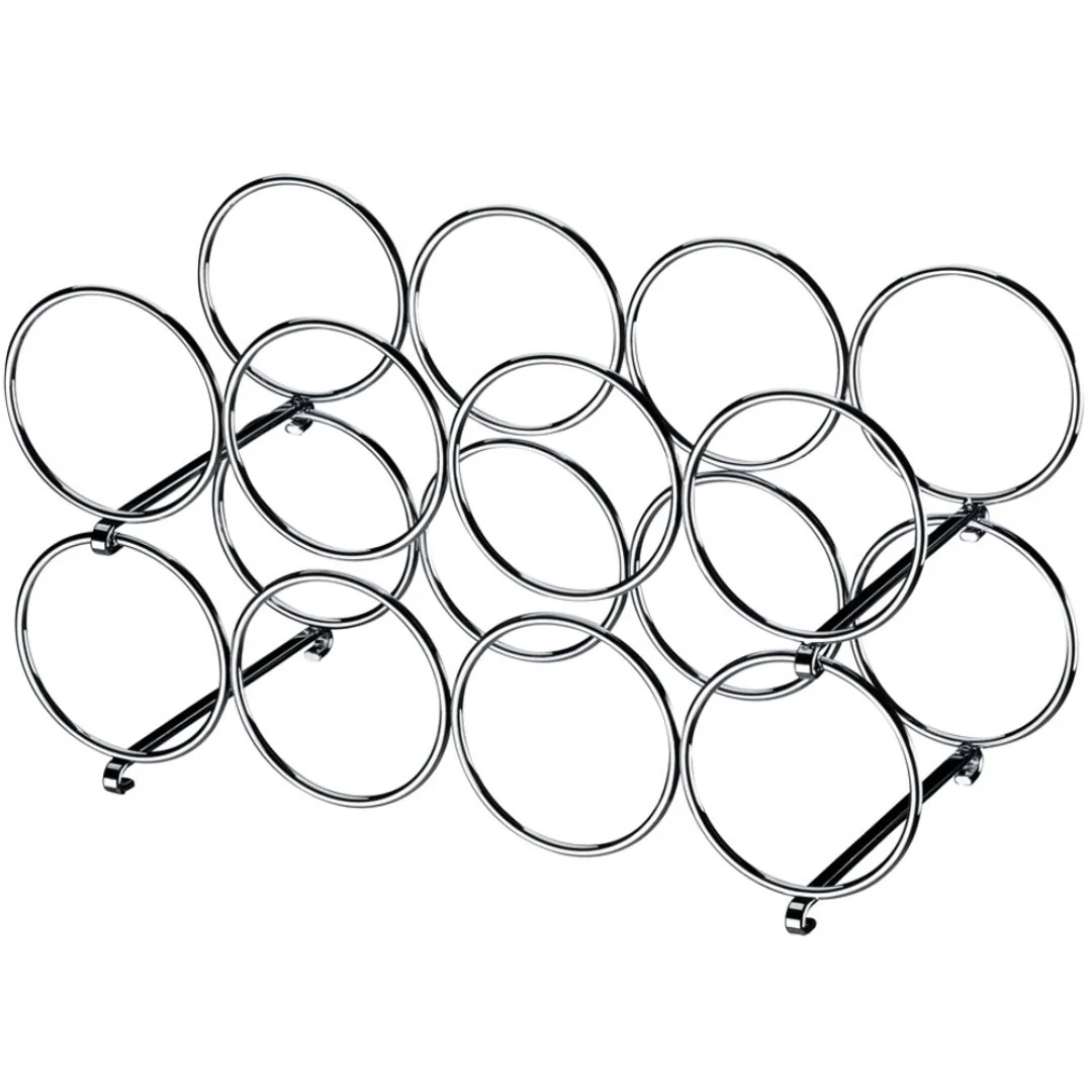 Adega Empilhável Argola Cromada para 4 Garrafas - 2 Peças - Image 2