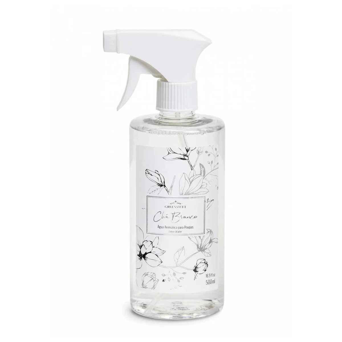 Água Aromática Chá Branco Greens Wet - 500 ml