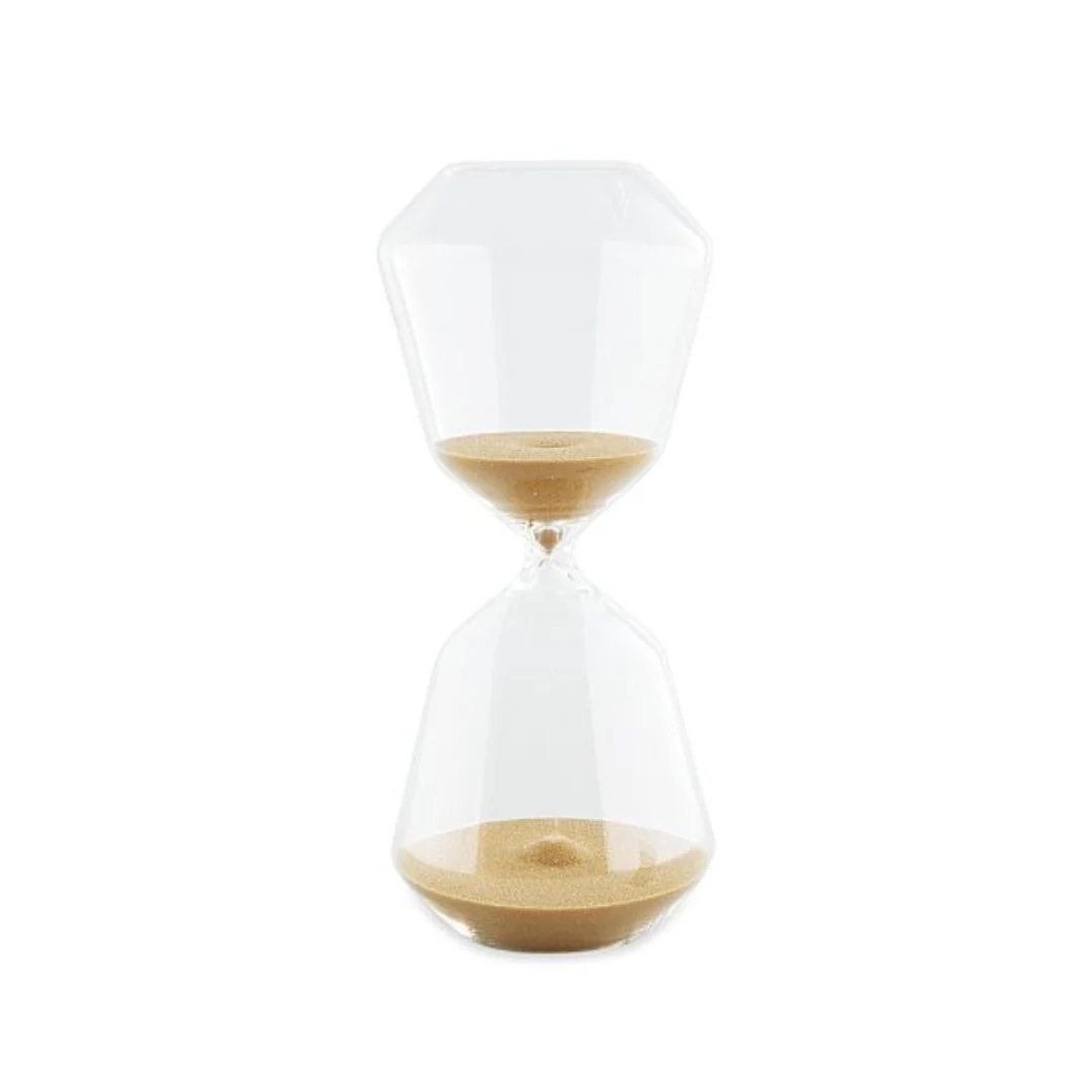 Ampulheta em Vidro 25 x 9 cm Dourado