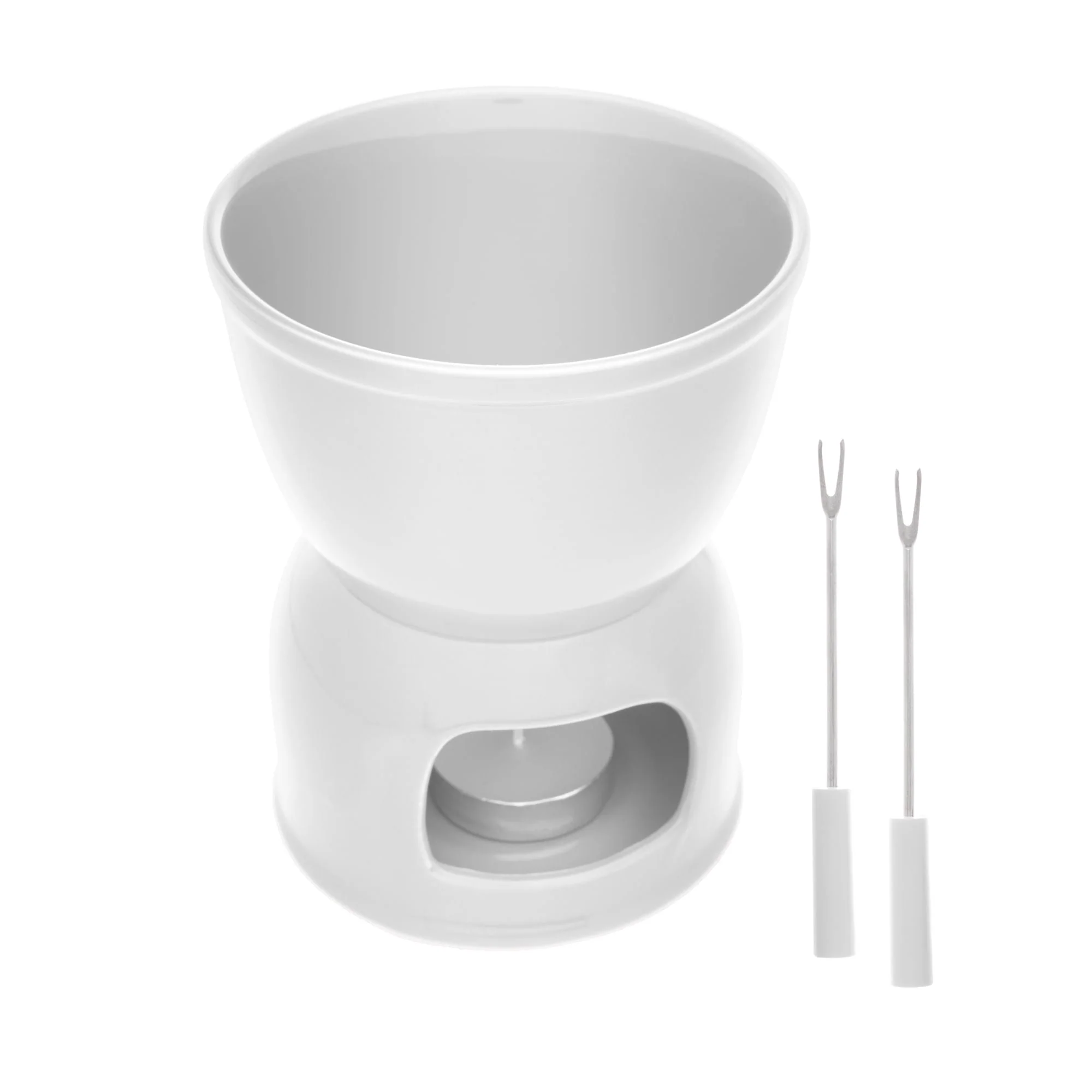 Aparelho de Fondue para Duas Pessoas Branco 4 Peças 400ml - Image 3