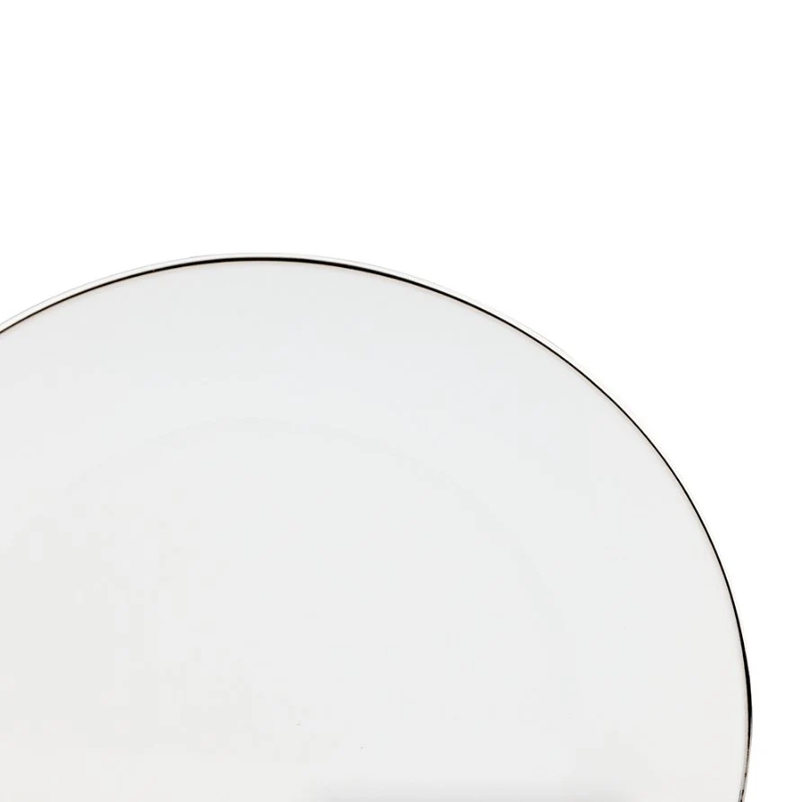 Aparelho de Jantar 42 Peças em Porcelana com Filete Prata - Image 2