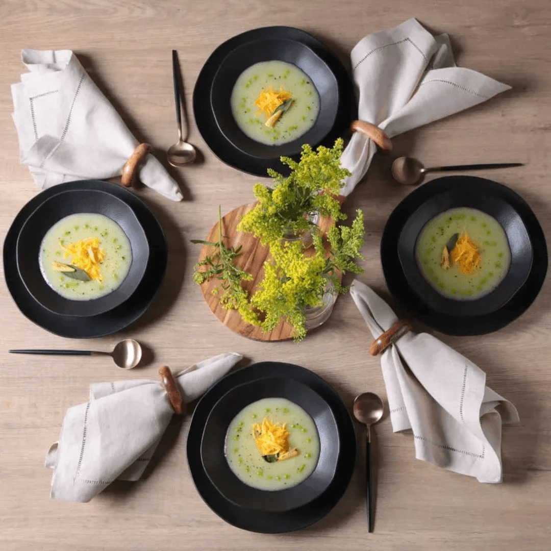 Aparelho de Jantar Orgânico Preto Matte 30 Peças - Image 2