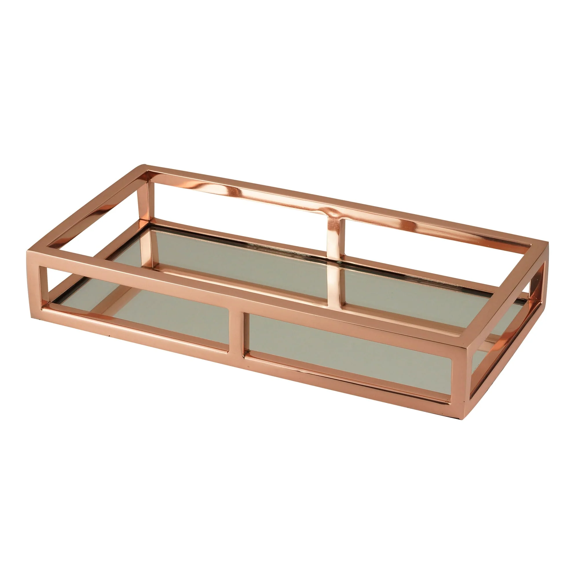 Bandeja Aço Inox com Espelho Rose Gold - 30cm - Image 2
