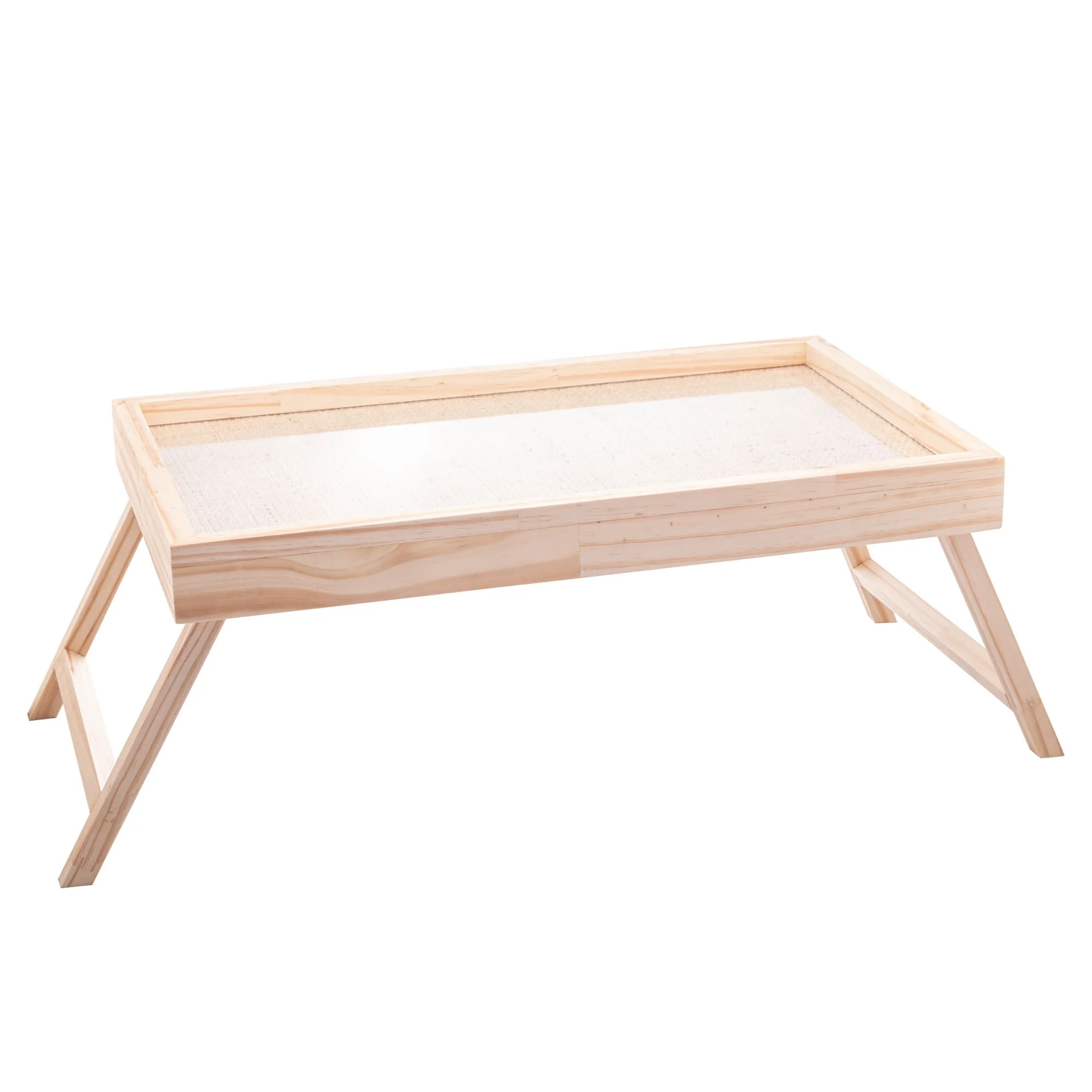 Bandeja de Madeira com Sisal Pinus 62cm
