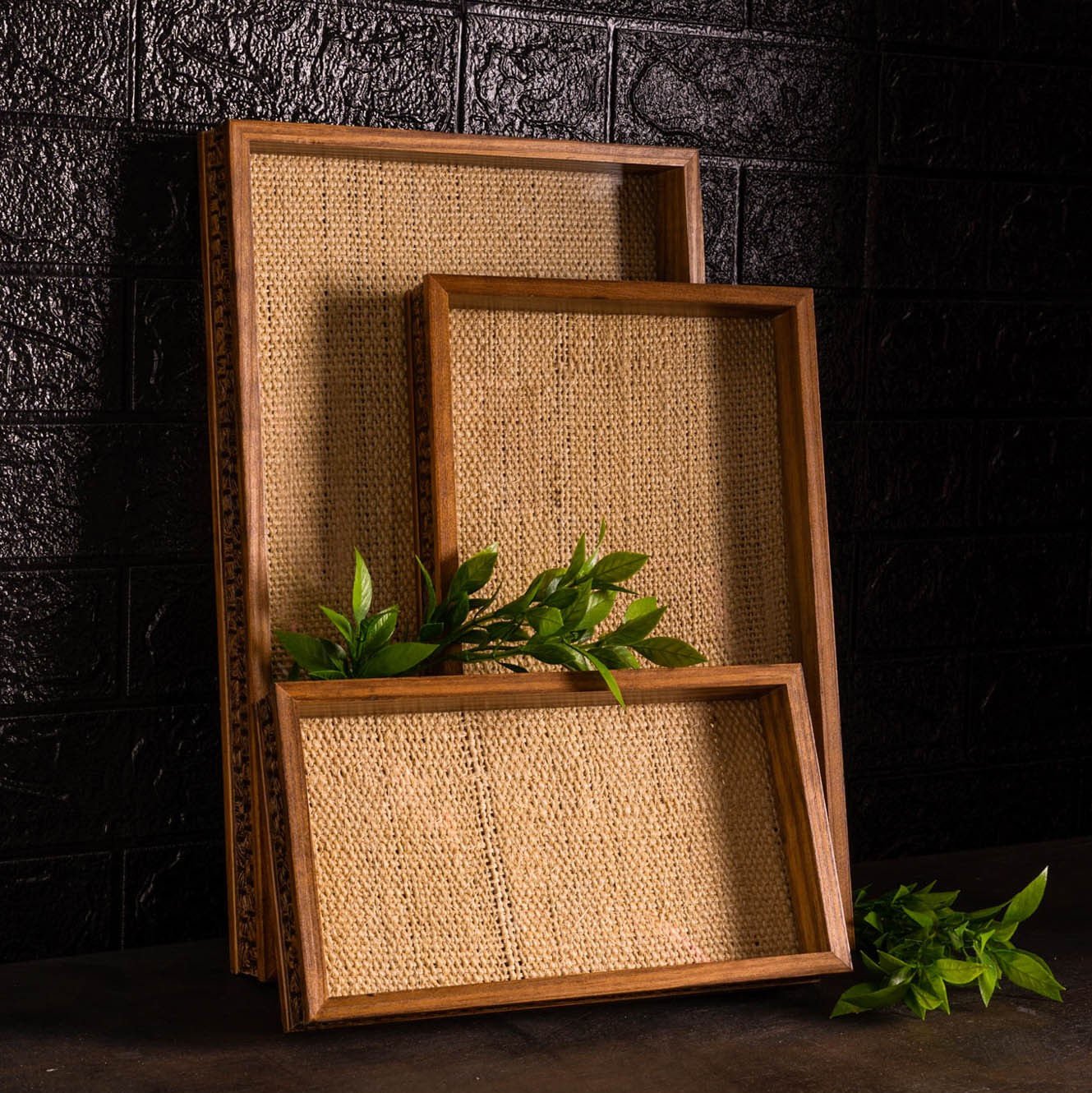 Bandeja de Madeira Coquinho com Sisal 45cm - Image 8