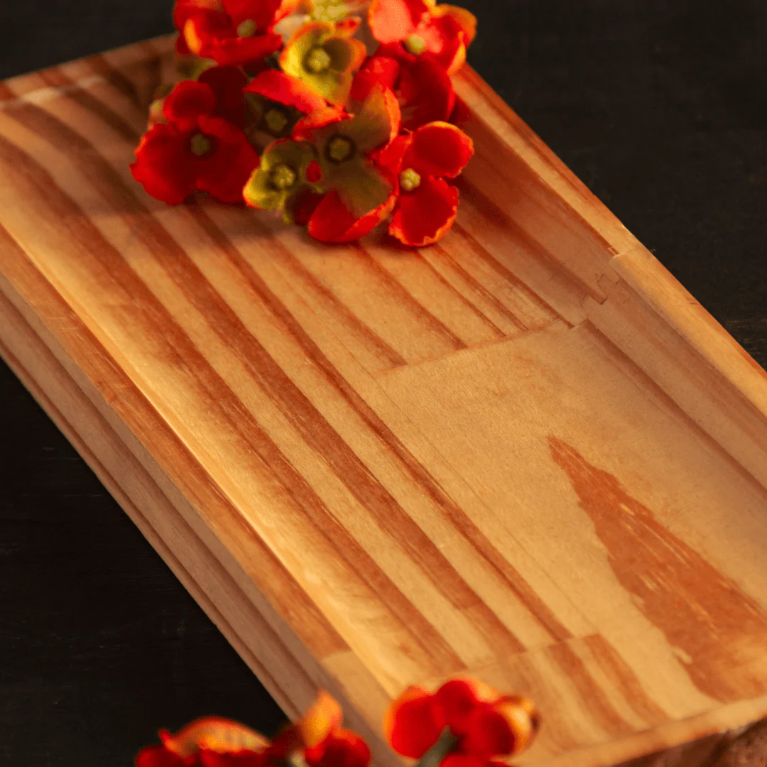 Bandeja de Madeira Pinus 30cm x 12cm x 2cm - Image 4
