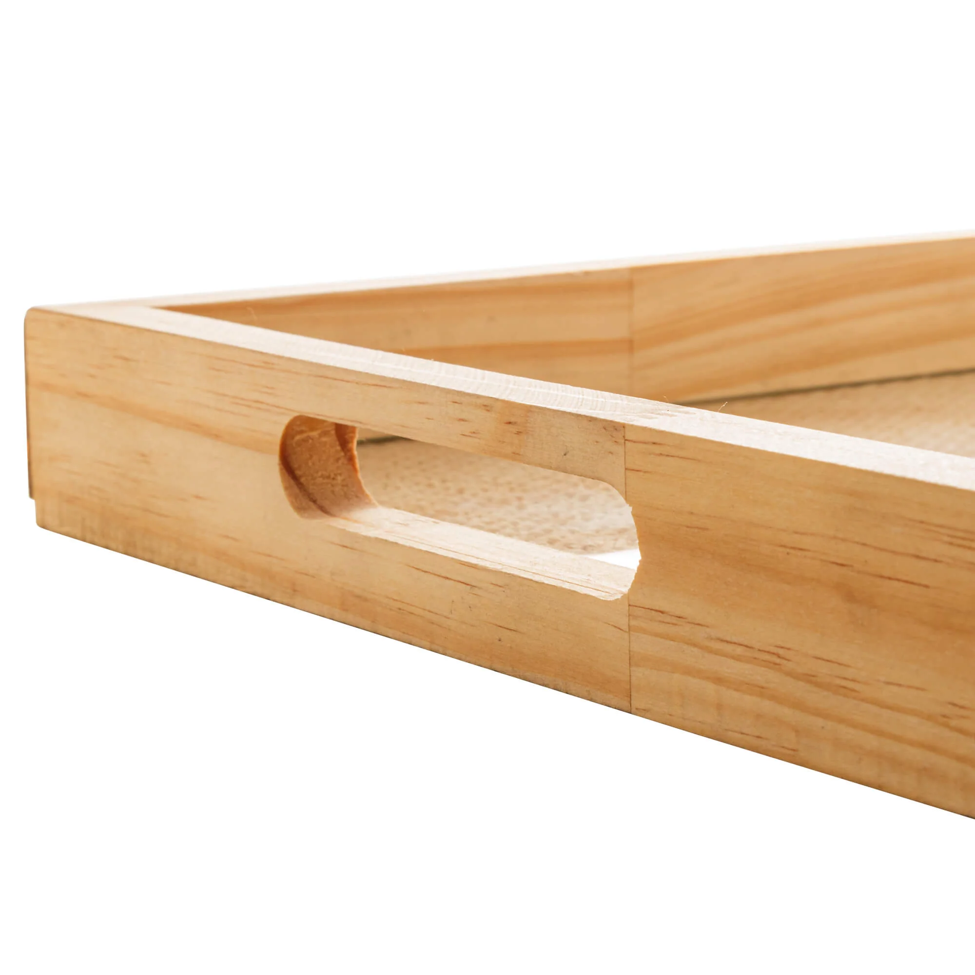 Bandeja de Madeira Pinus com Sisal Natural 45cm - Image 7