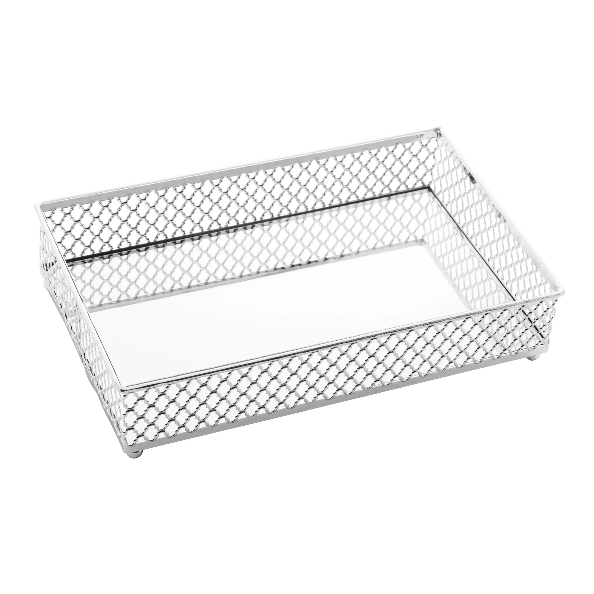 Bandeja de Metal com Espelho Barcelona Cromado 21cm - Image 4