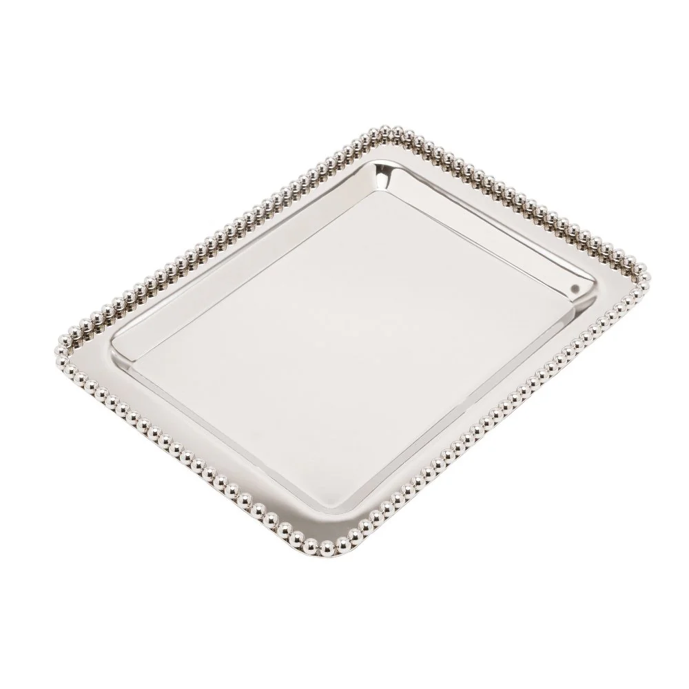 Bandeja De Zamac Niquelado Balls - 28 x 20 cm