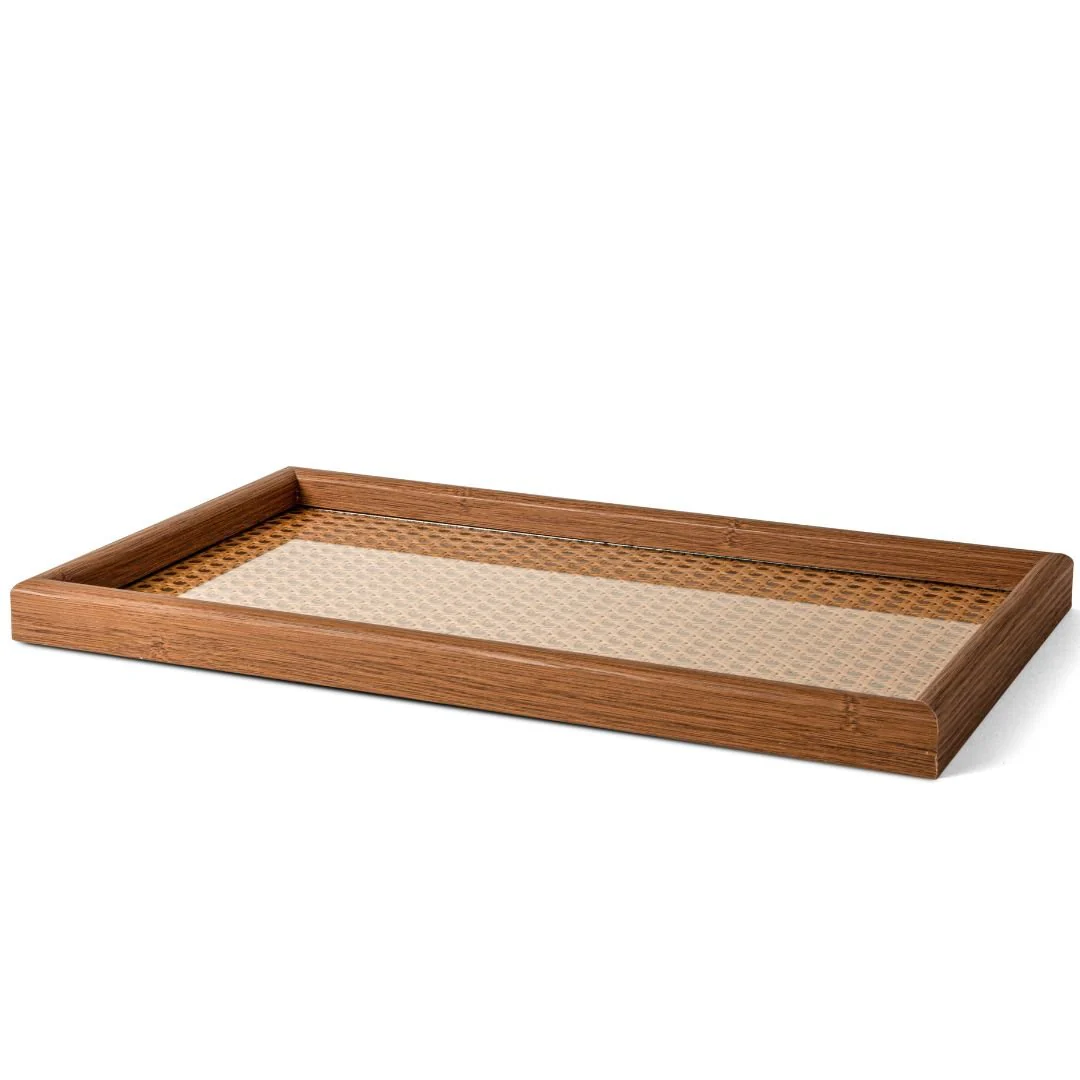 Bandeja Decorativa em MDF com Rattan 45cm - Image 2