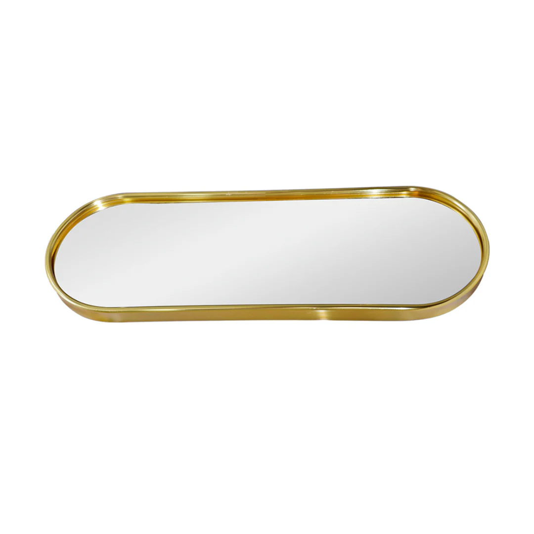 Bandeja Decorativa Espelhada Oval Dourada 30cm - Image 2