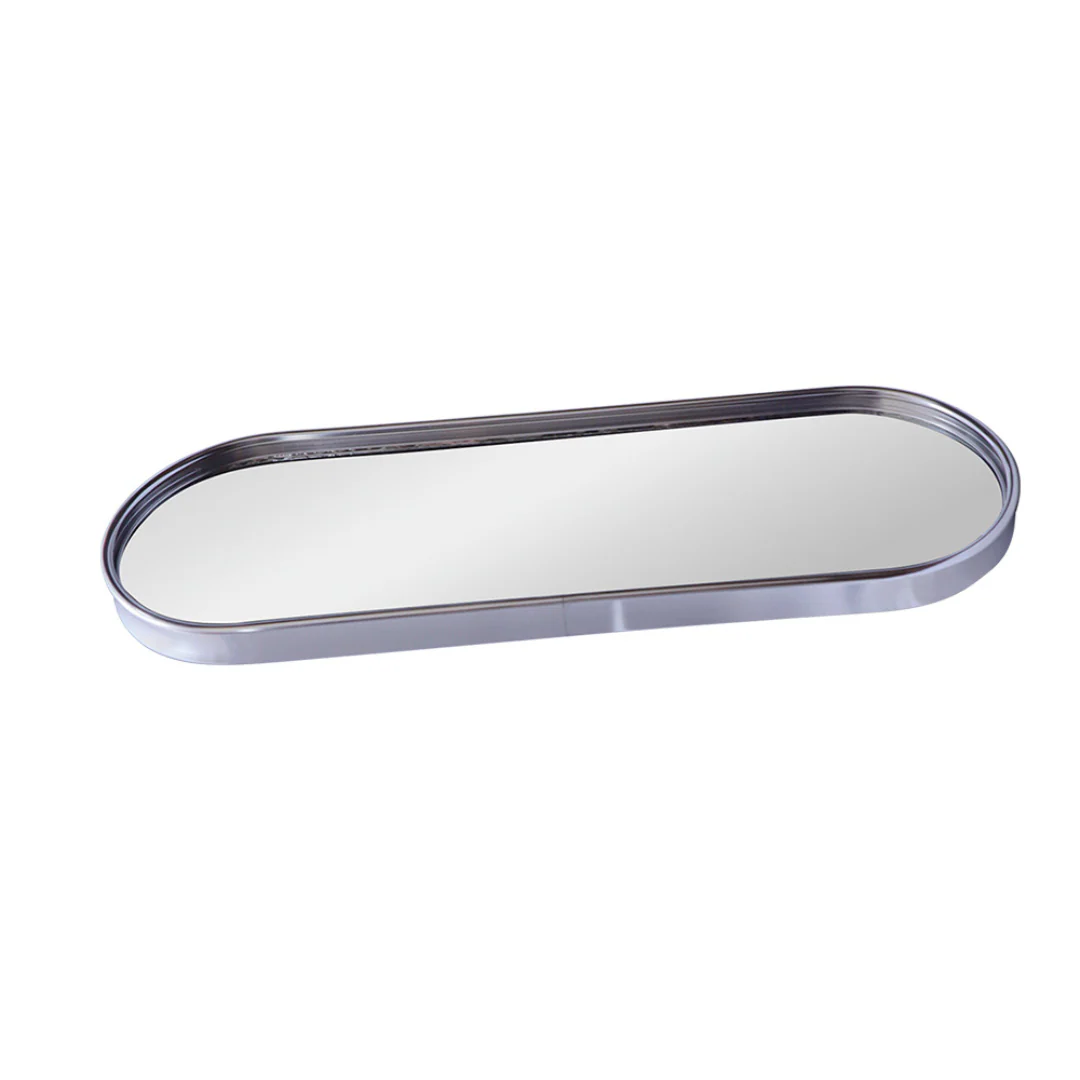 Bandeja Decorativa Espelhada Oval Prata 30cm - Image 2