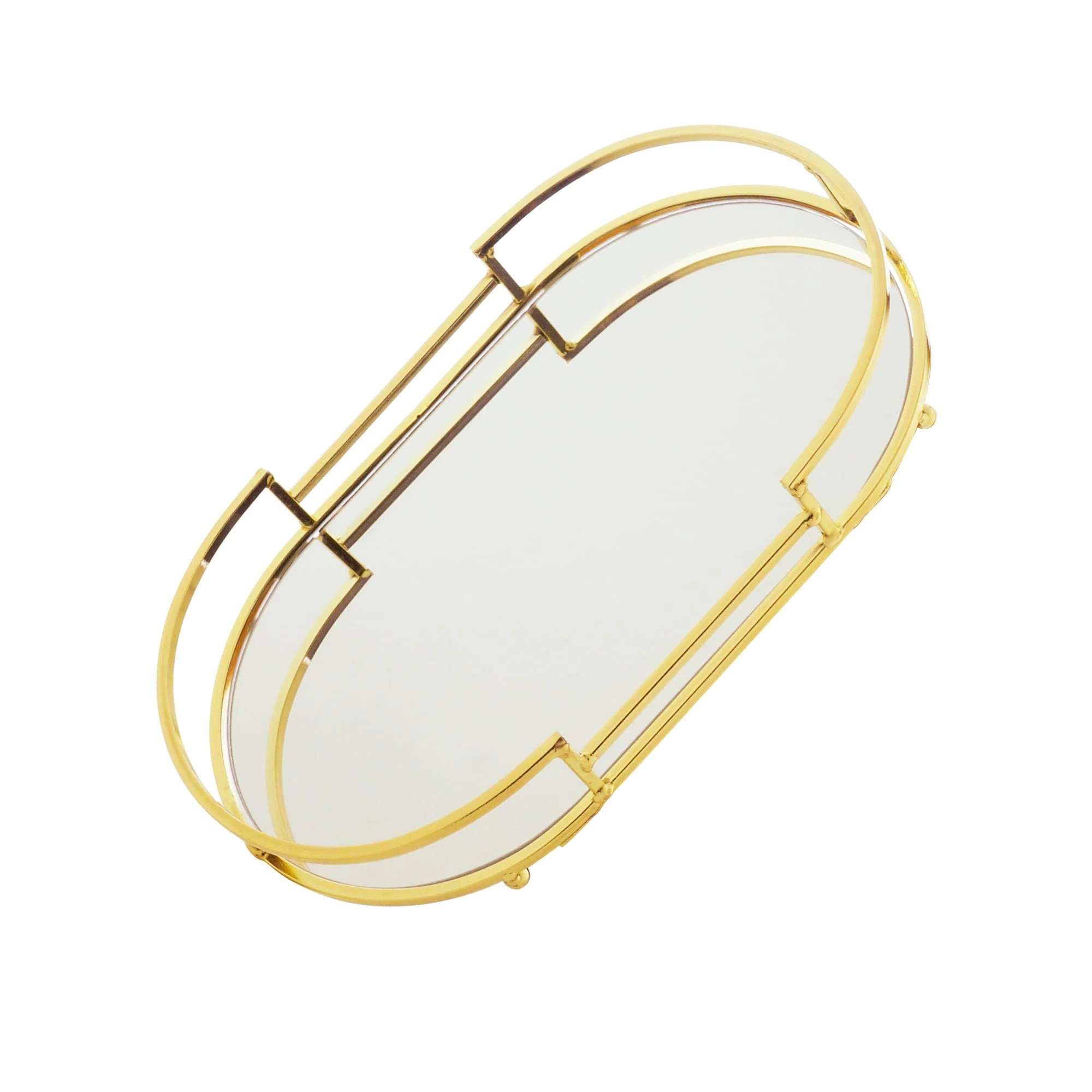 Bandeja Decorativa Metal Dourada 26cm - Image 8