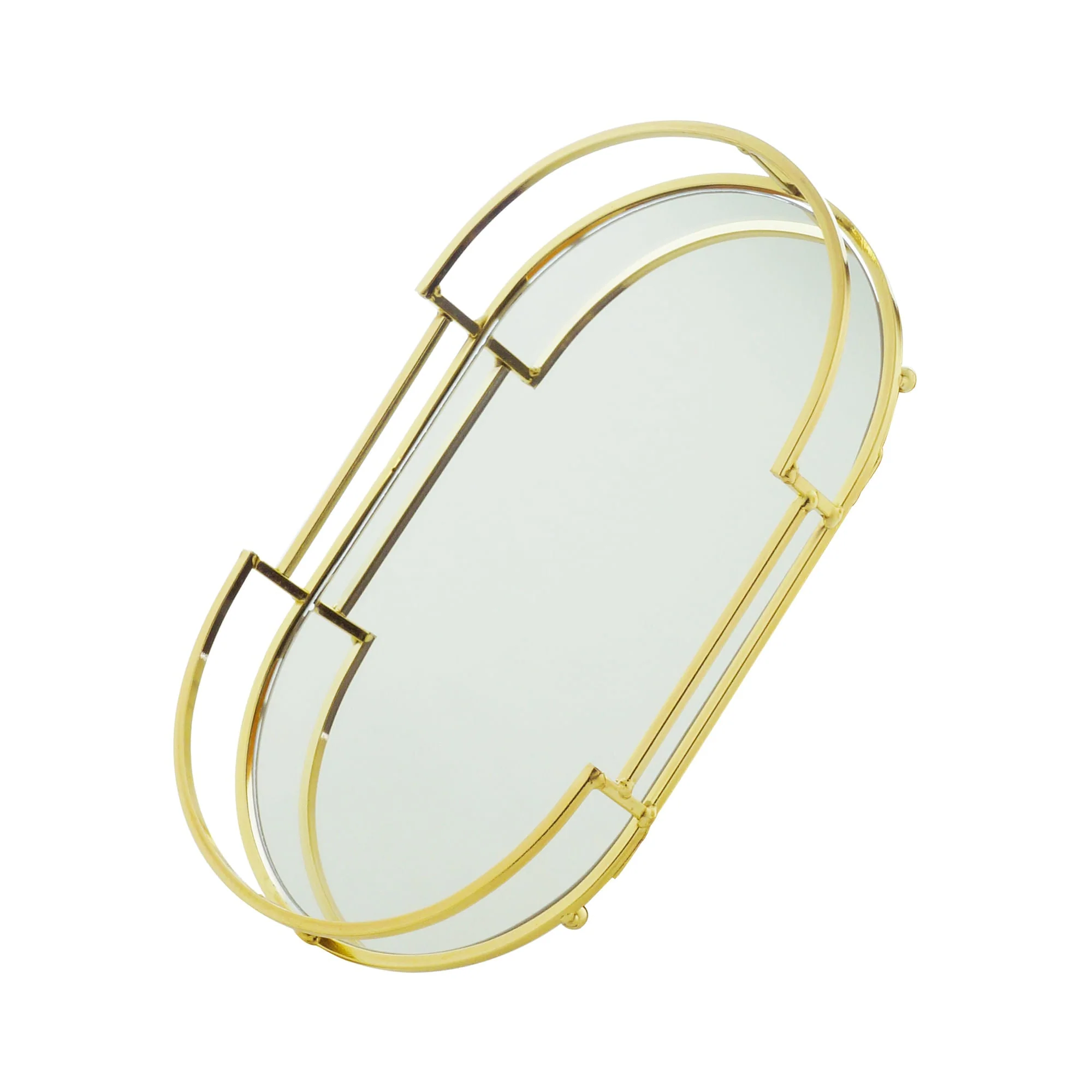 Bandeja Decorativa Metal Dourada 32cm - Image 7