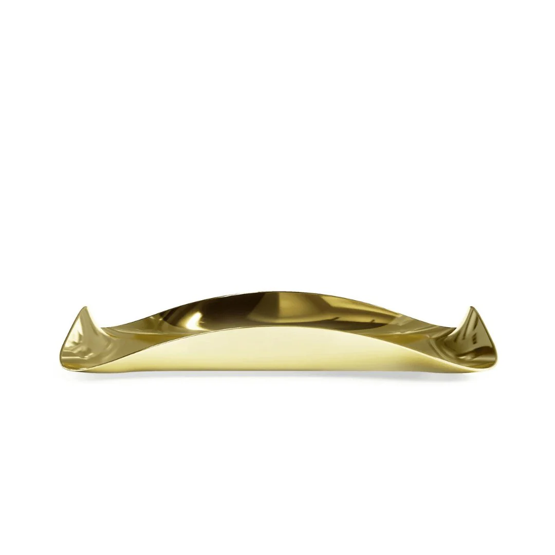 Bandeja Decorativa Wave Dourada - Image 2