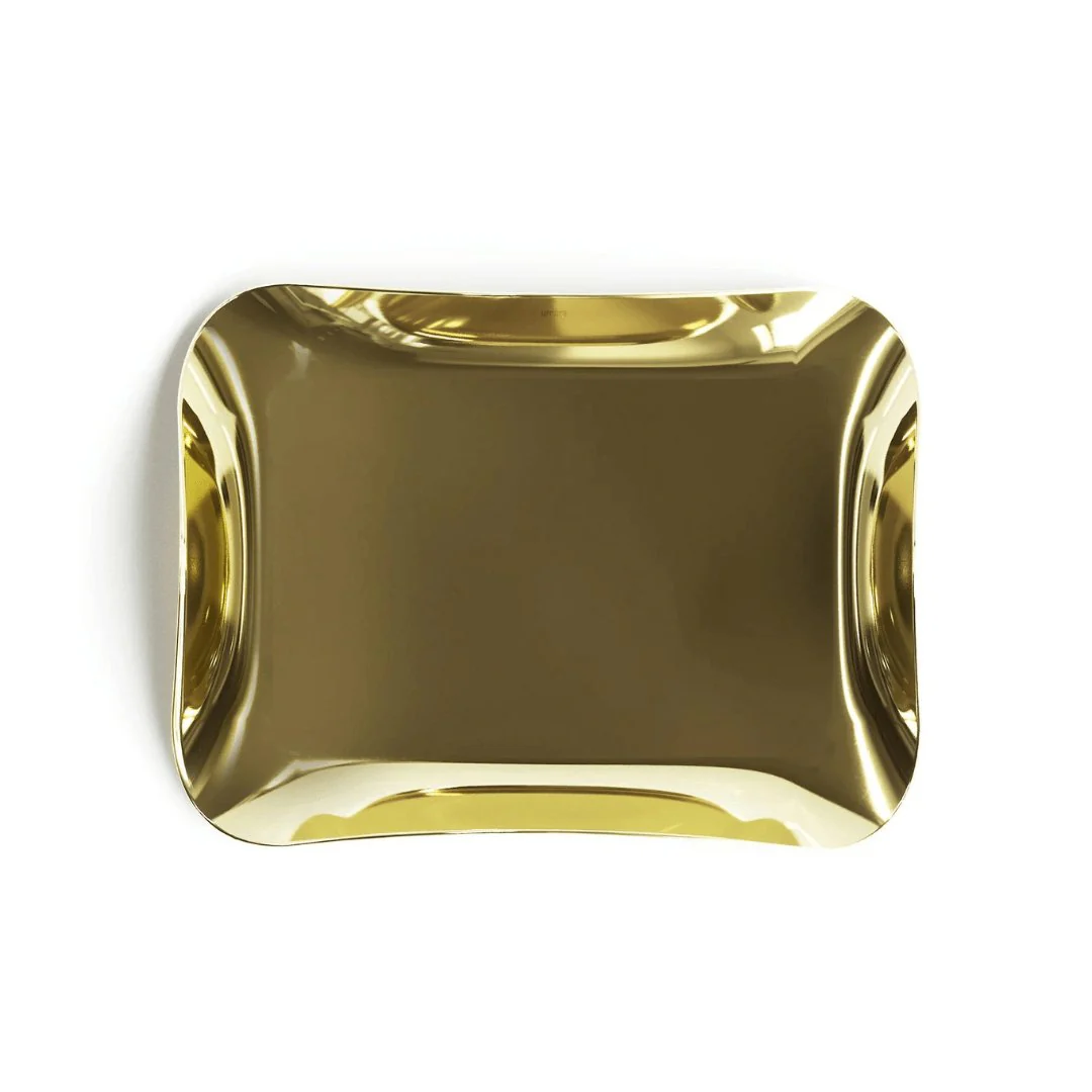 Bandeja Decorativa Wave Dourada - Image 3