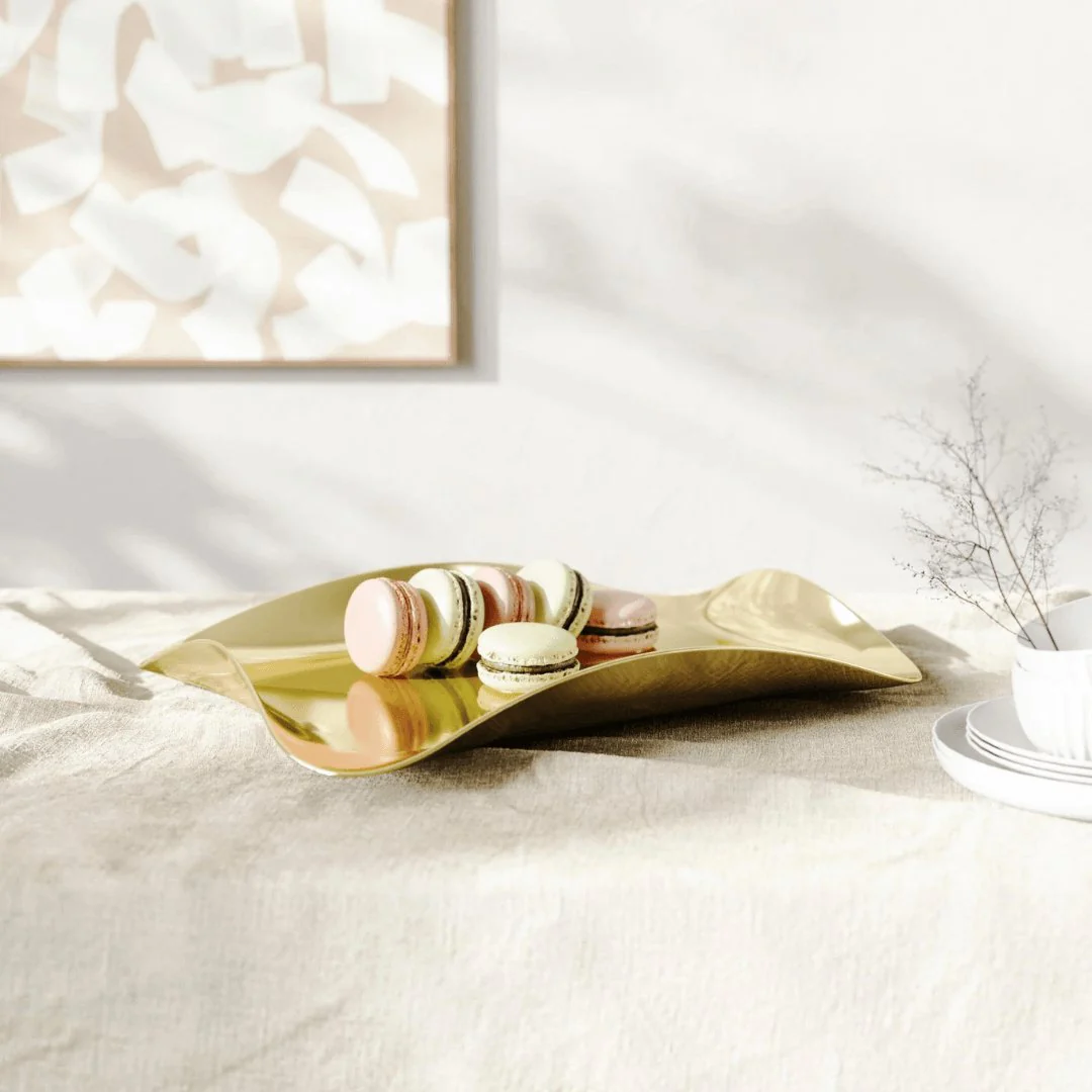 Bandeja Decorativa Wave Dourada - Image 7