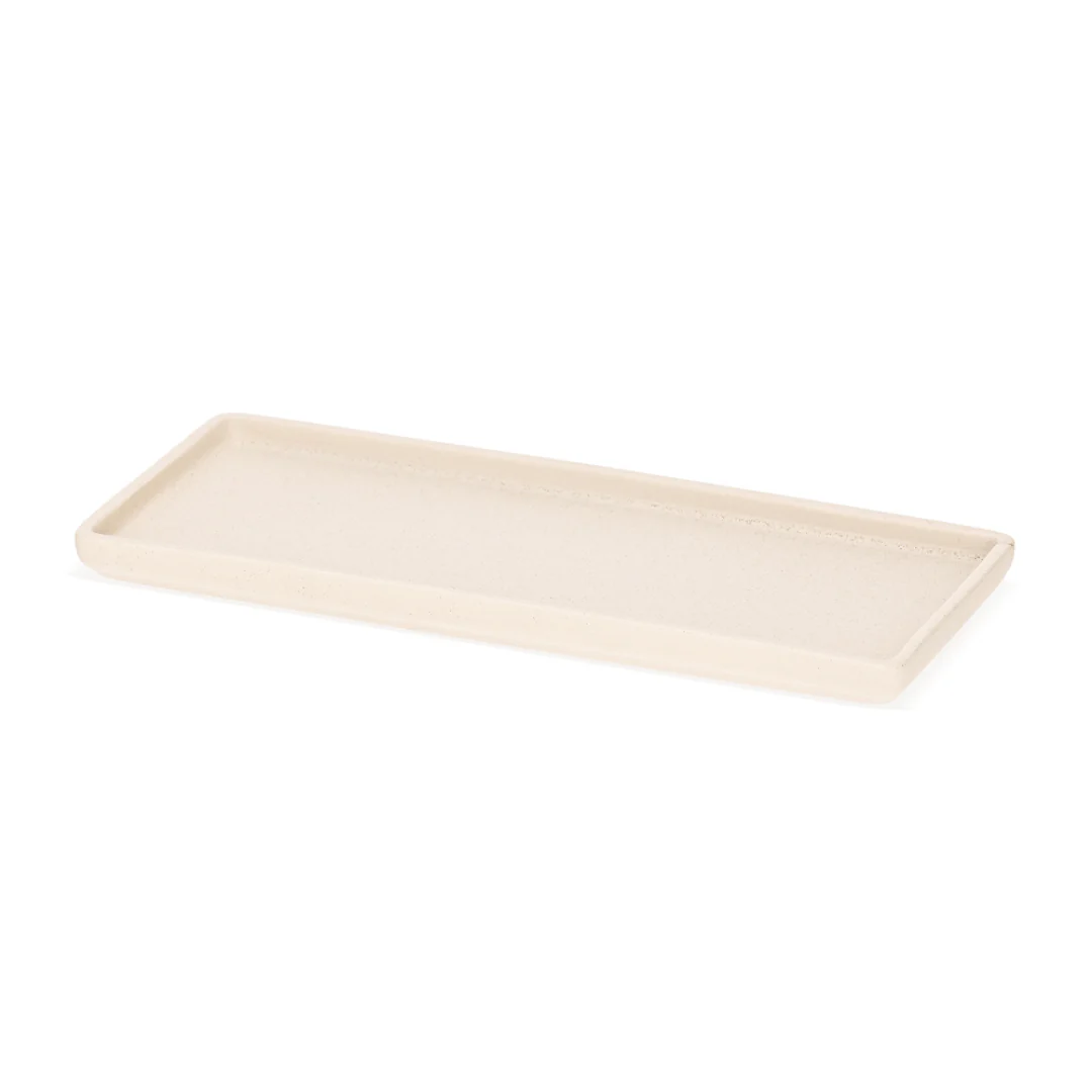 Bandeja em Cerâmica Retangular Branca 33cm - Image 3