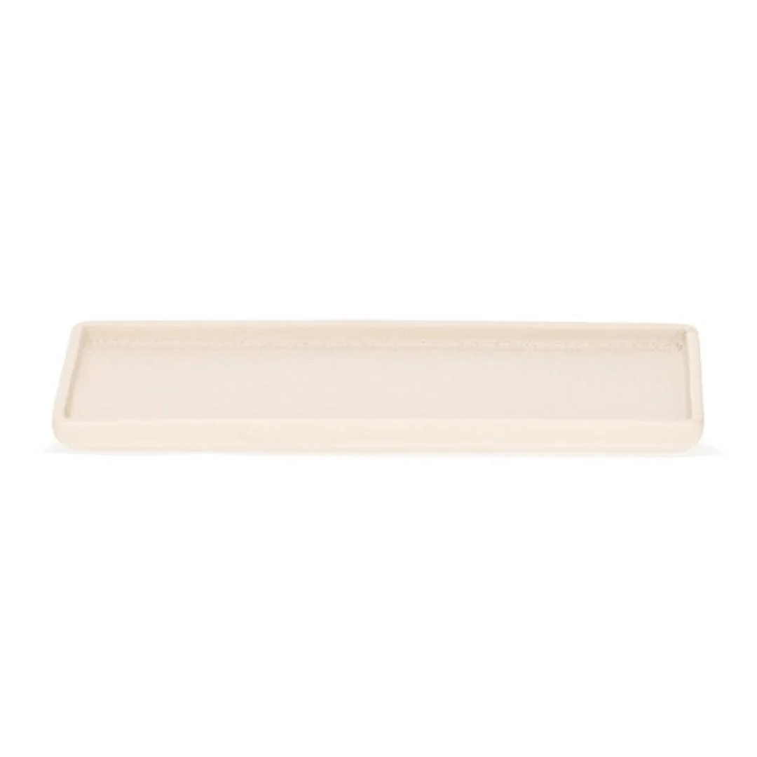 Bandeja em Cerâmica Retangular Branca 33cm - Image 4