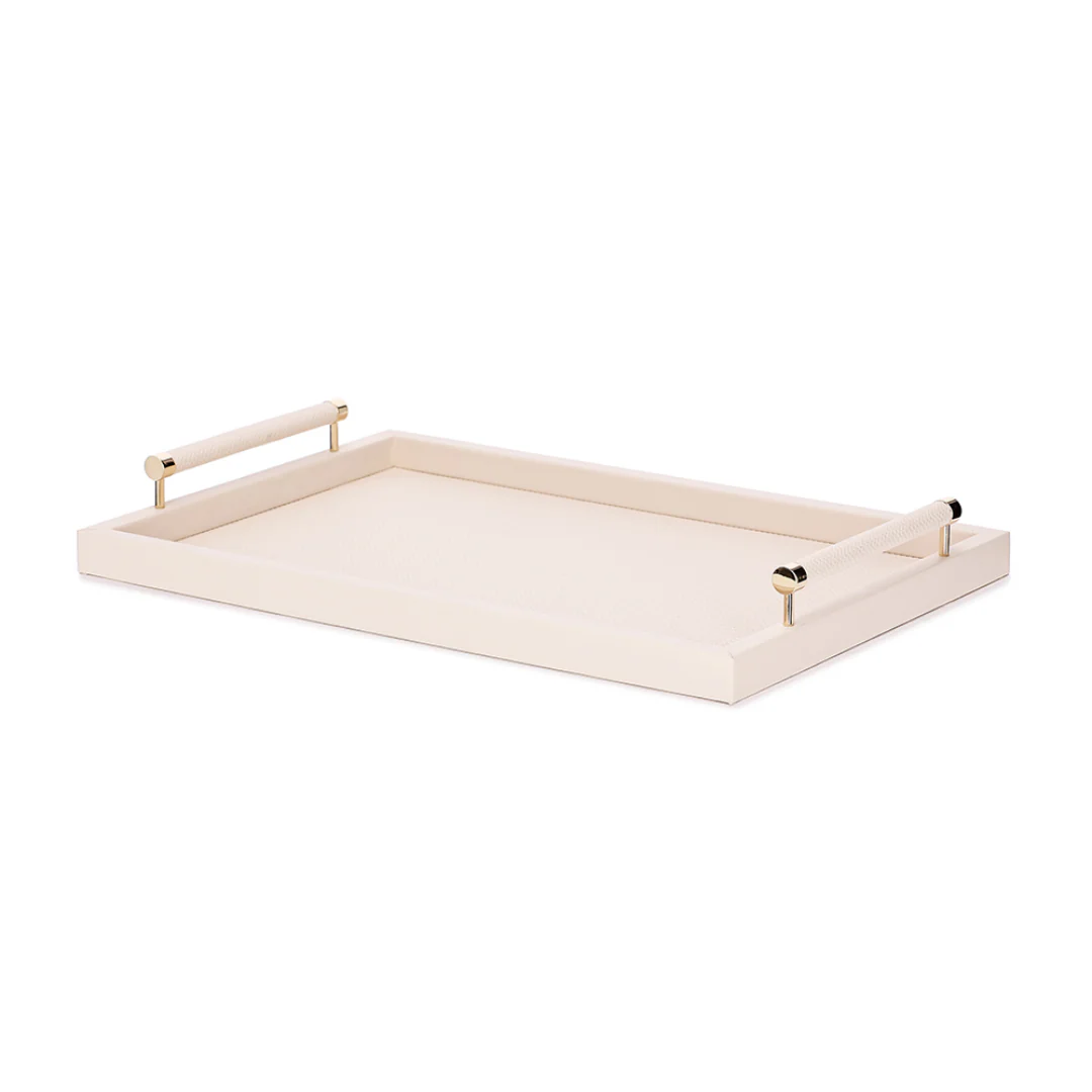 Bandeja em MDF e PU com Alças Cinza 52cm G - Image 2