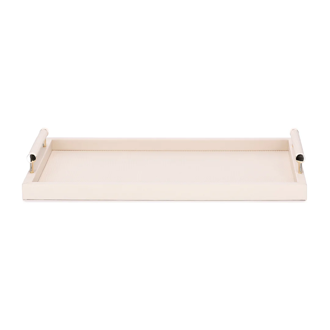 Bandeja em MDF e PU com Alças Cinza 52cm G - Image 3