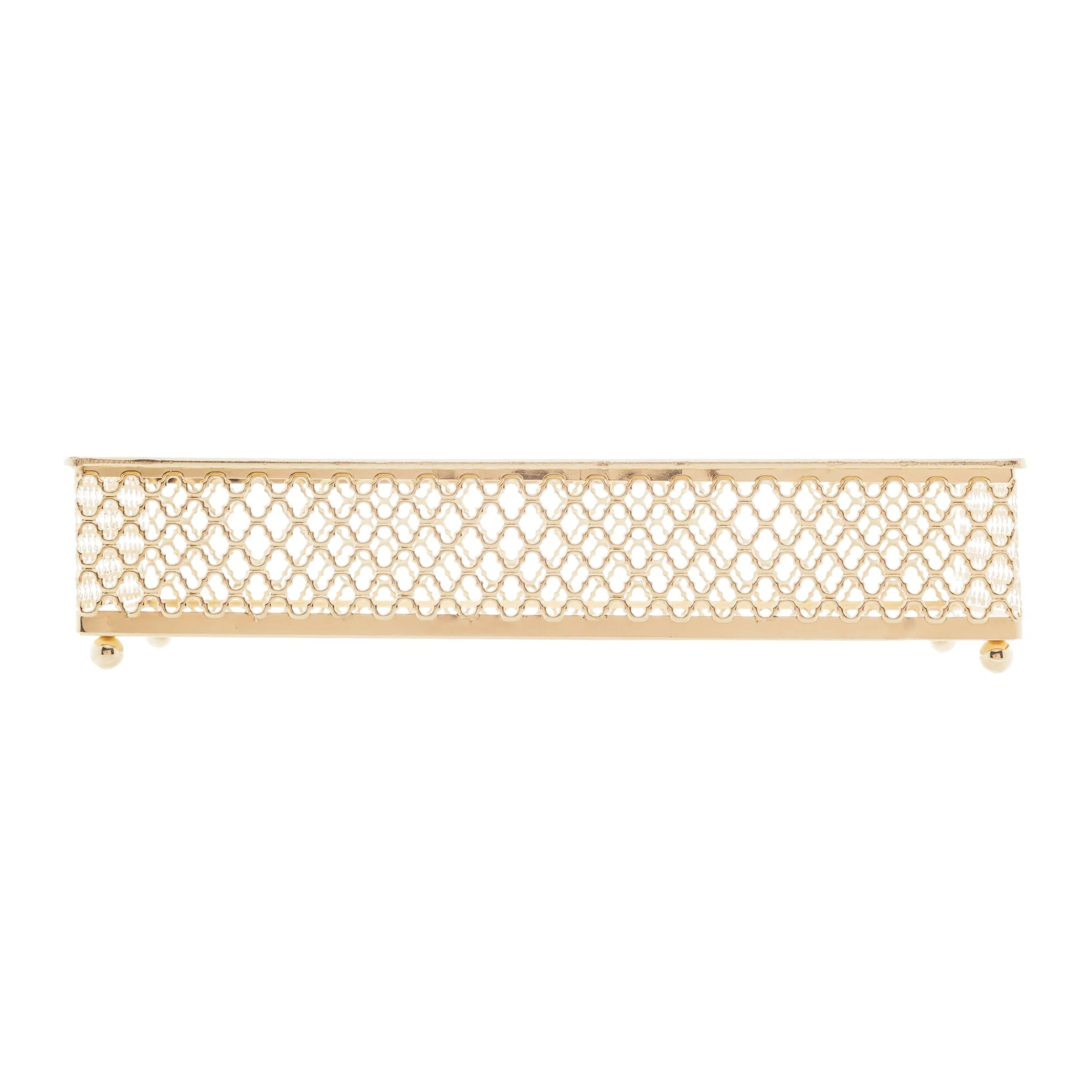 Bandeja em Metal com Espelho Barcelona Dourado 21cm - Image 6