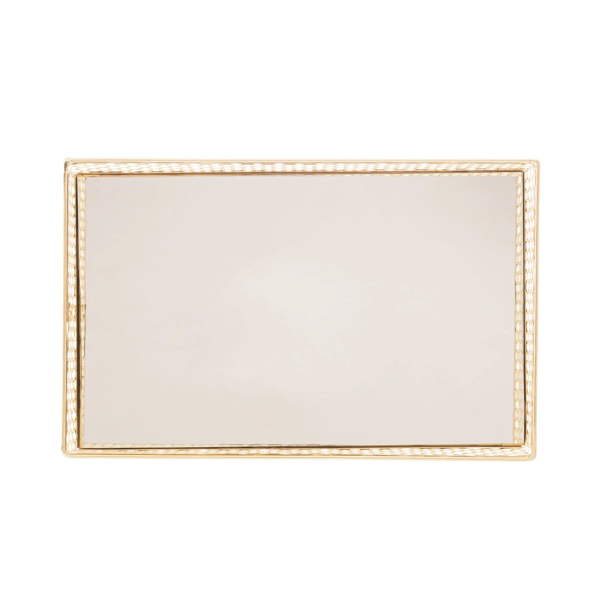 Bandeja em Metal com Espelho Barcelona Dourado 21cm - Image 7