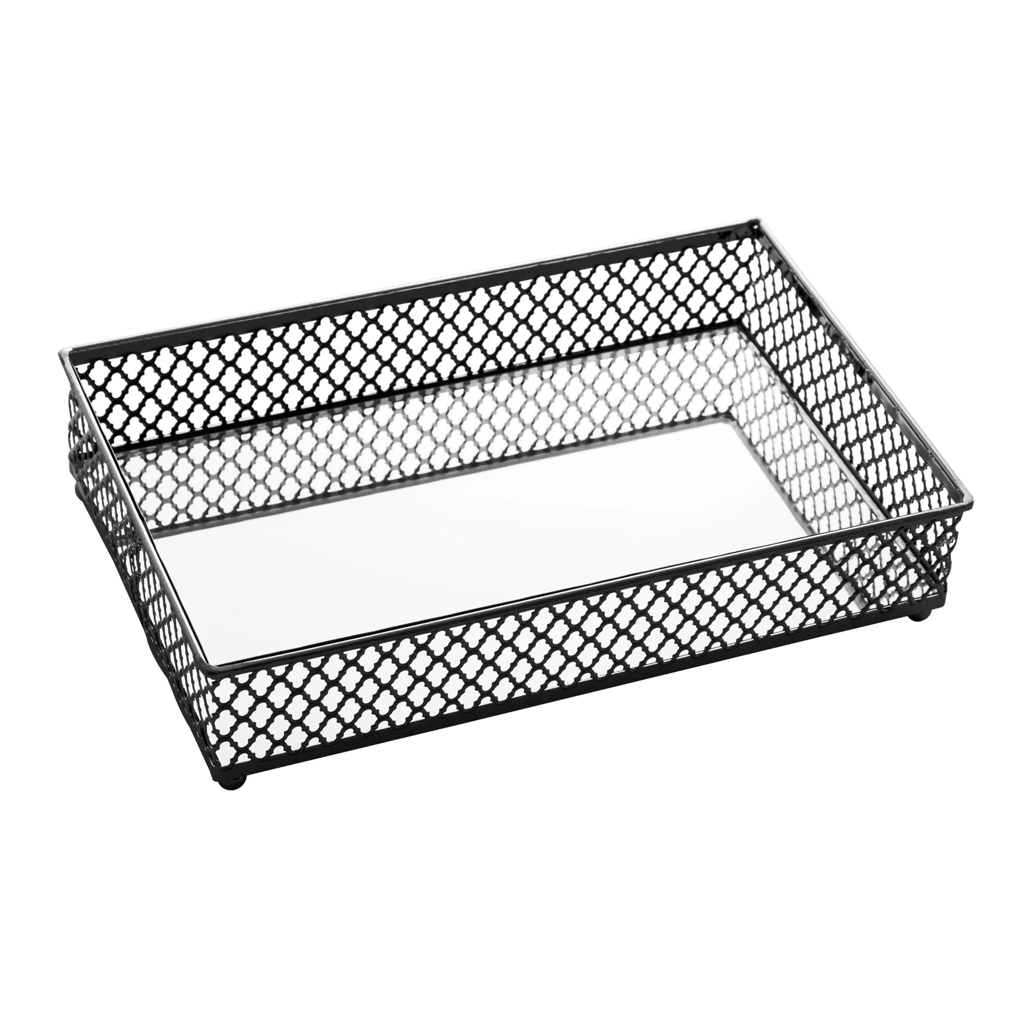 Bandeja em Metal com Espelho Barcelona Preto 21cm - Image 2