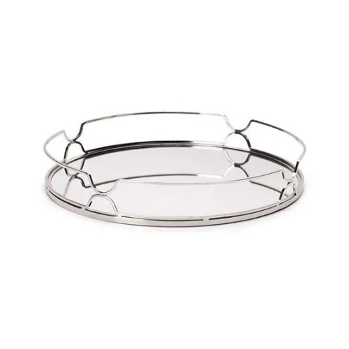 Bandeja em Metal com Espelho Cromada 38cm G