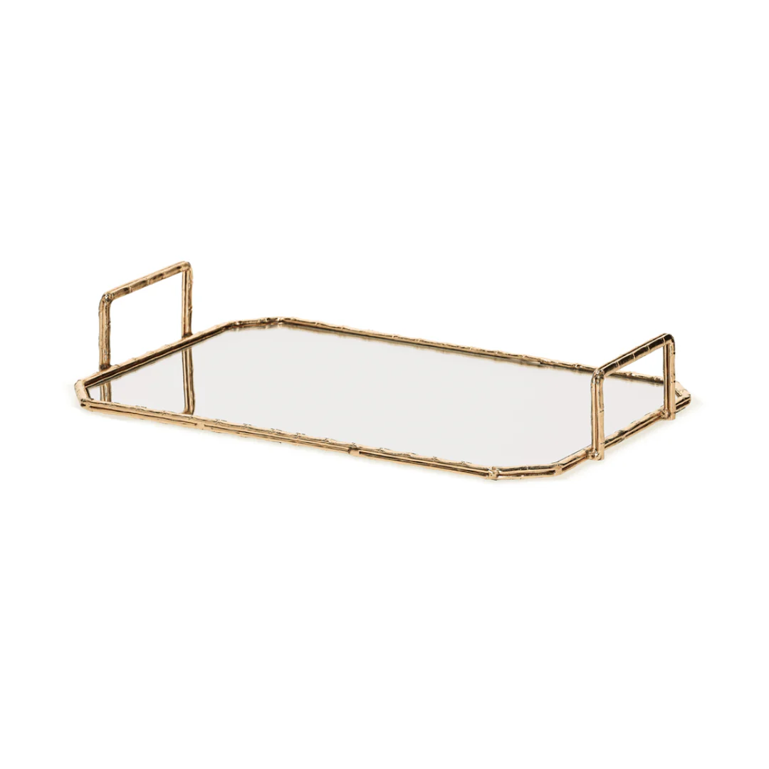 Bandeja em Metal Dourada com Espelho P 39,5cm - Image 4
