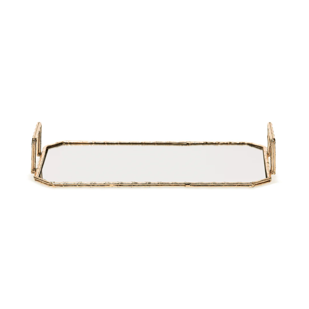 Bandeja em Metal Dourada com Espelho P 39,5cm - Image 6