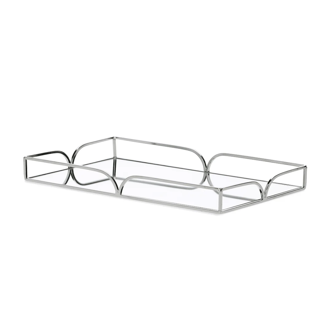 Bandeja em Metal Espelhada Cromada G 35cm - Image 2