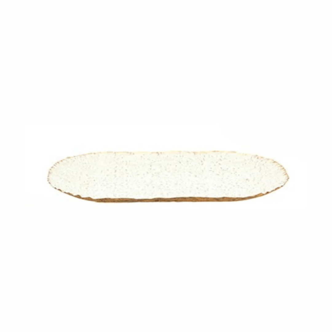 Bandeja em Metal Oval Off White 26cm P - Image 6