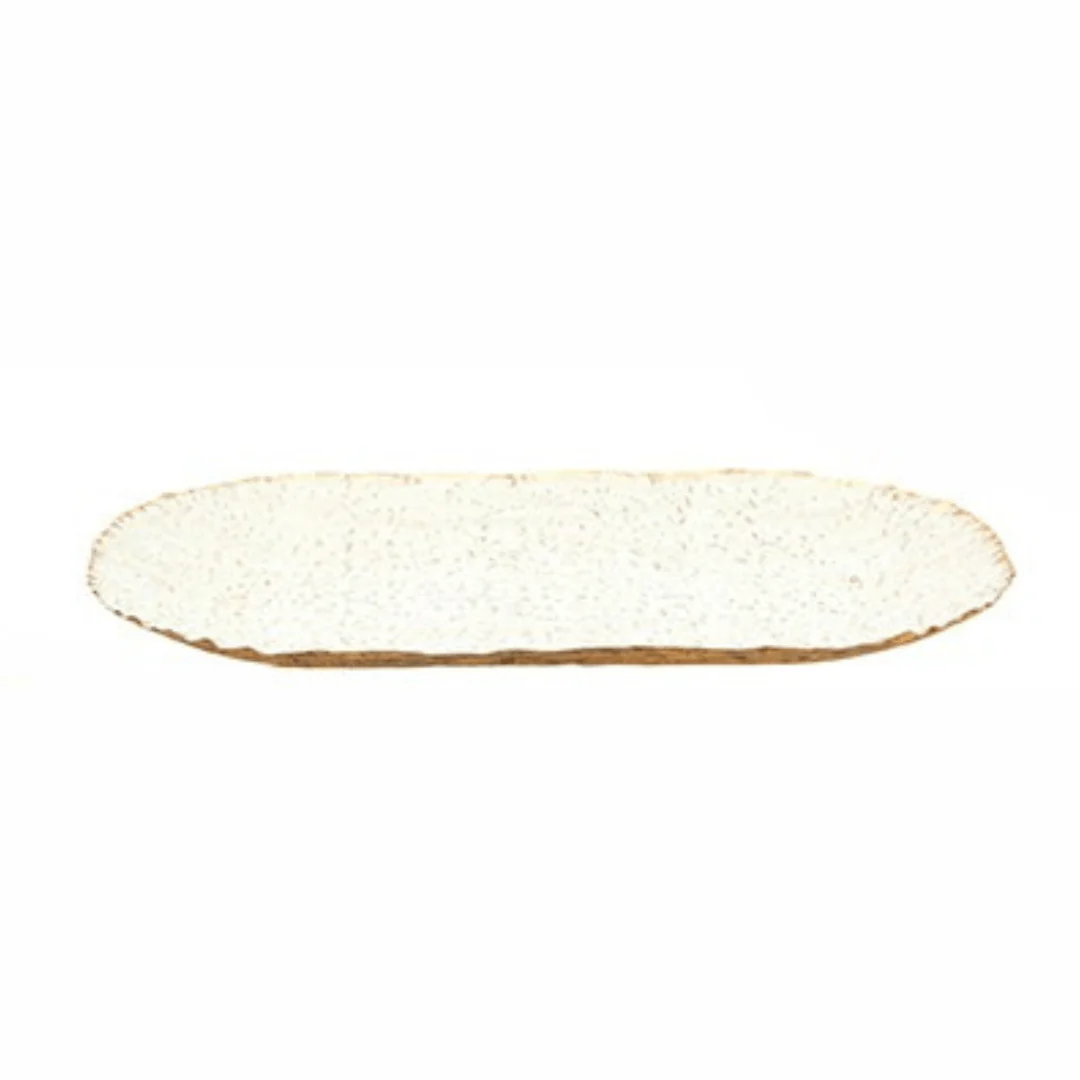 Bandeja em Metal Oval Off White 35cm M - Image 5