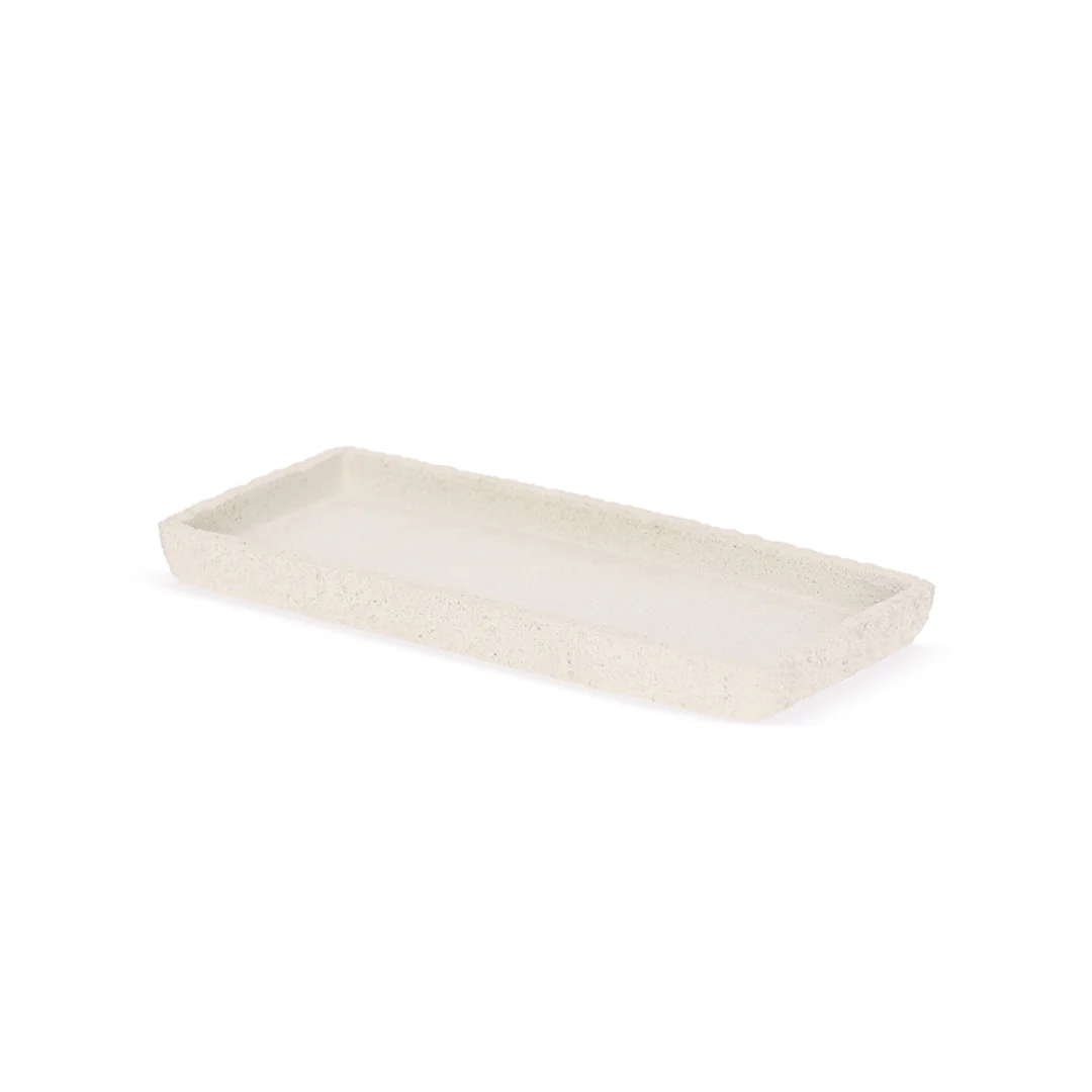Bandeja em Polirresina Retangular Branca 24,5cm - Image 6