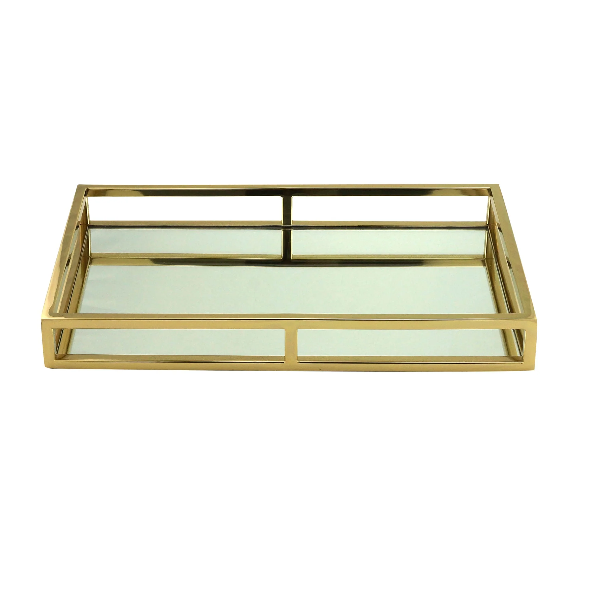Bandeja Espelhada Aço Inox Dourado 41cm x 26cm x 5cm - Image 12